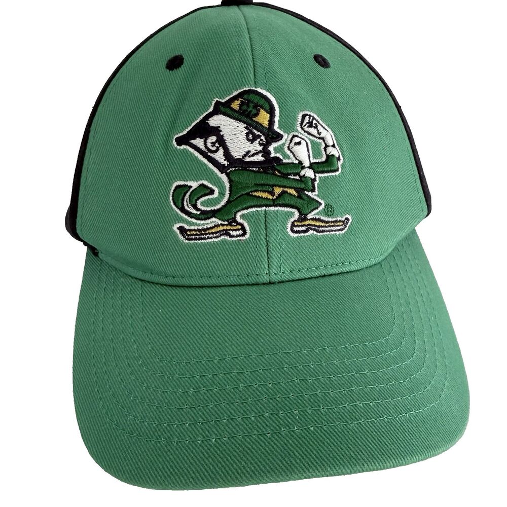 Notre Dame Men's Fighting Irish Snapback Hat Cap Green Blue Captivating NWOT